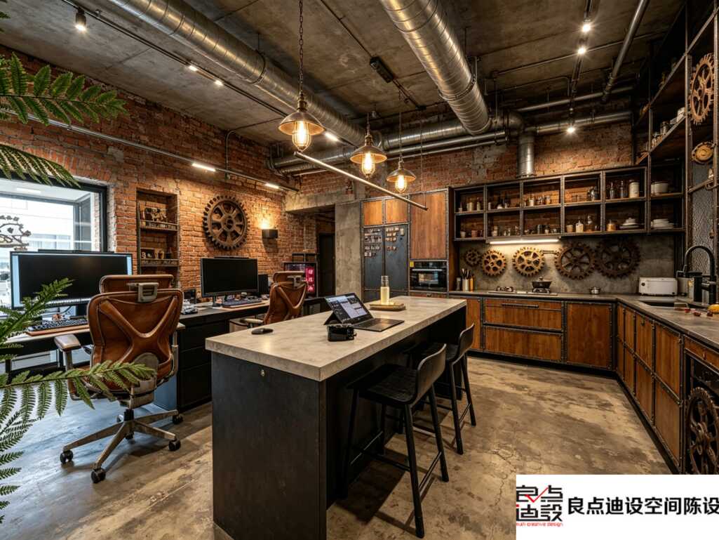 一居室软装设计|35平LOFT一居室改工业风工作室也太酷了✨